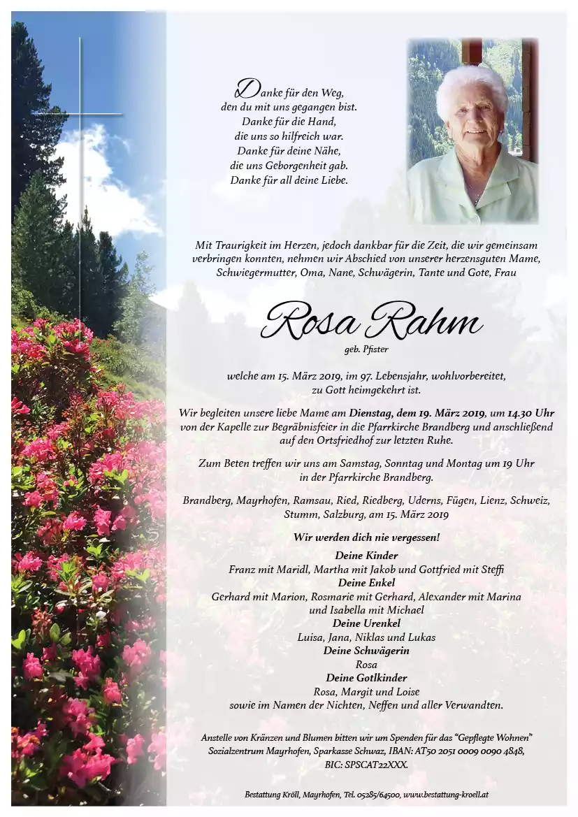 Parte von Rosa Rahm
